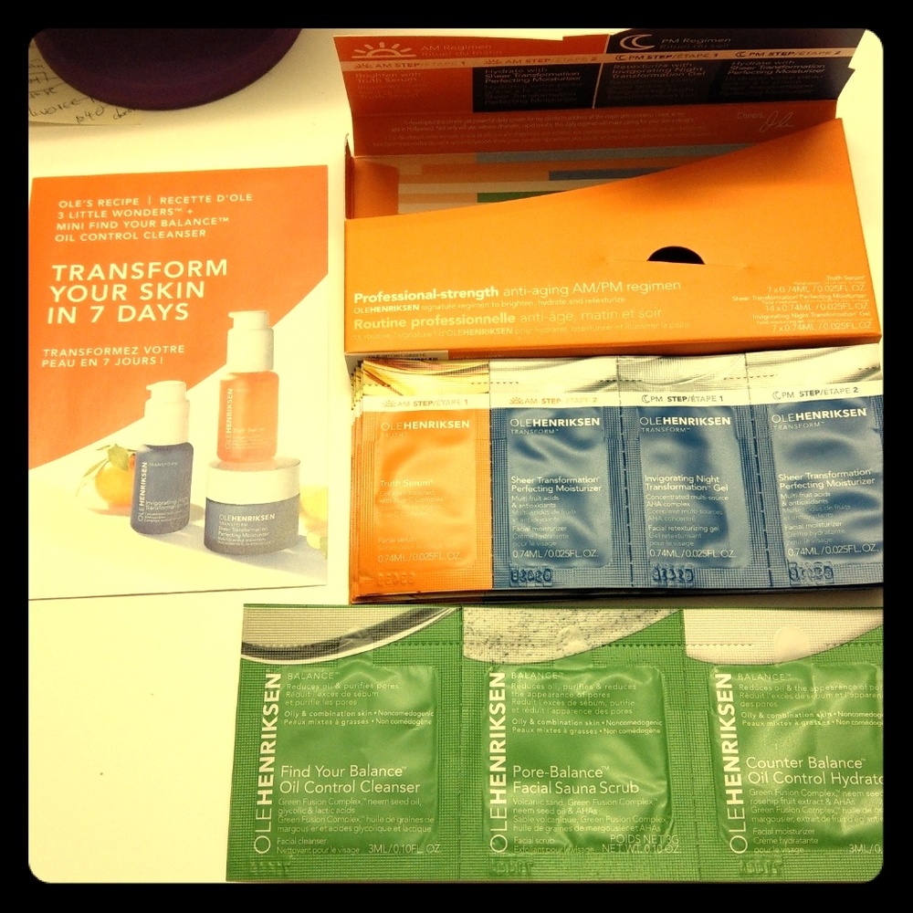 OleHenriksen skincare sample set
